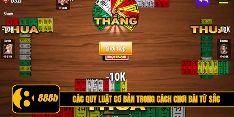 Các quy luật cơ bản trong cách chơi bài Tứ Sắc