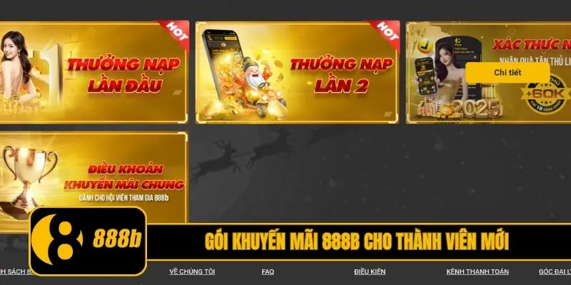 Gói khuyến mãi 888B cho thành viên mới