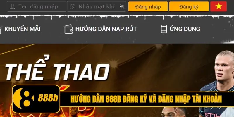 Hướng dẫn 888B đăng ký và đăng nhập tài khoản
